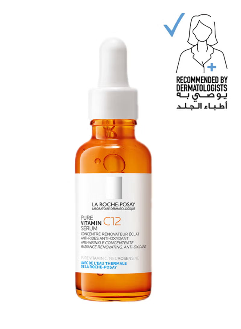 La Roche Posay  12% Pure Vitamin C Anti-Aging Face Serum 30ml - LaGlema