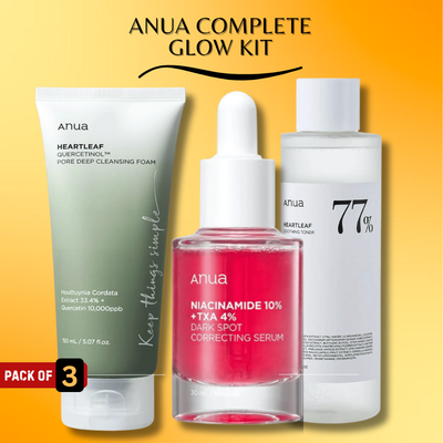 Anua Complete Glow Kit – Pack of 3