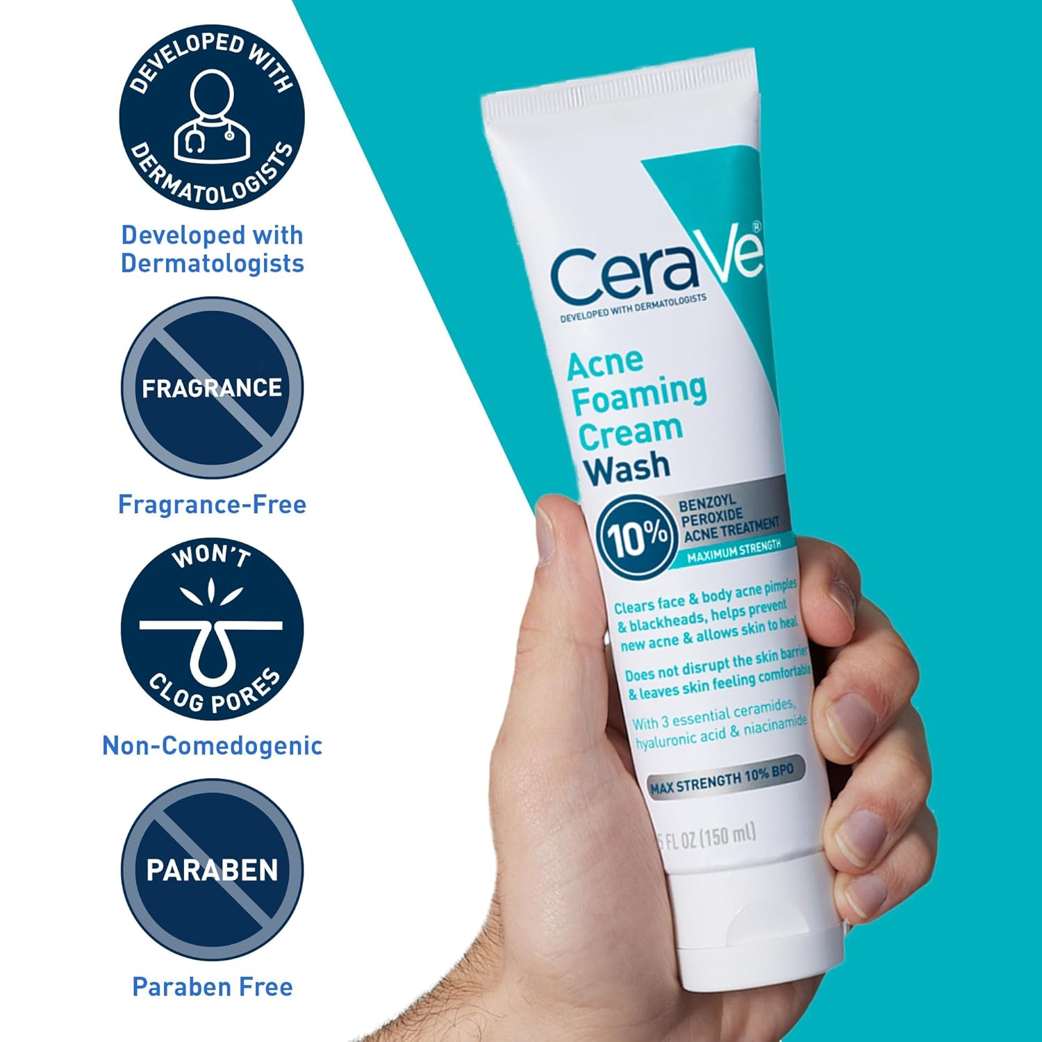 CeraVe Acne Foaming Cream Wash 150mL