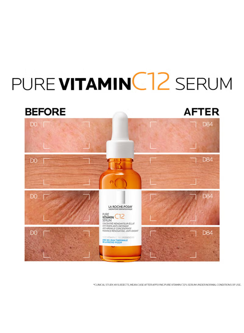 La Roche Posay  12% Pure Vitamin C Anti-Aging Face Serum 30ml - LaGlema